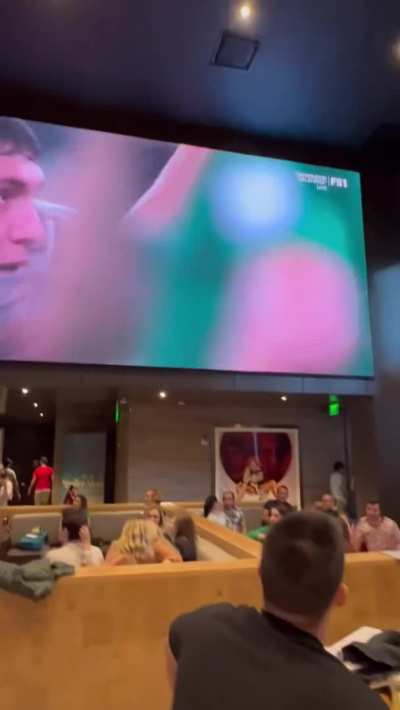 Bimbo watching the World Cup