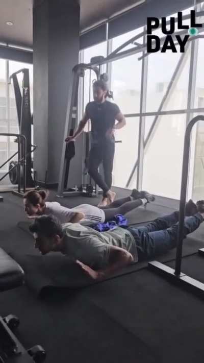 Sana Javed working out with shoaib malik 