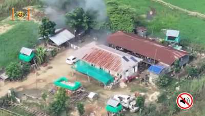 Naungpoaung, Homalin Township- Two Myanmar Junta Police Officers Die from a Drone Attack on a Station by the anti-Junta Hkamti No. 3 Battalion (August 7 or 8)
