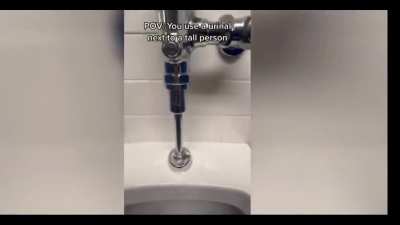 Are every tall guys like this in Public Restrooms