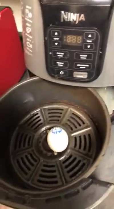 Putting an egg in a air fryer