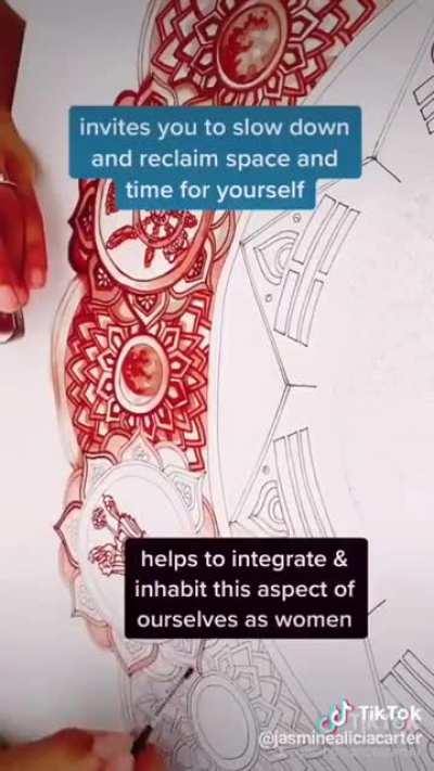 Girl creates art work using PERIOD BLOOD!