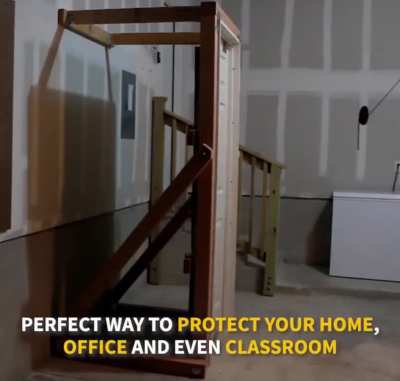 This Door Barricade Prevents Intruders From Entering Homes, Classrooms, Offices