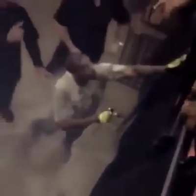 Kanye instinctively rushes to catch fan on balcony