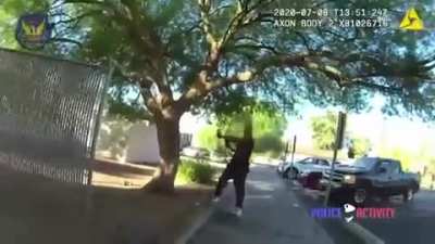 Racist Karen Gets Shot By Arizona Police Because She Pulled Out A Gun On Them