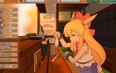 "Drinking with Suika-chan" by いすぃ @mizusoba