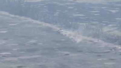 ua pov One Russian tank is hit by Javelin as it tries to retreat, another (T-80BV) runs into a mine.