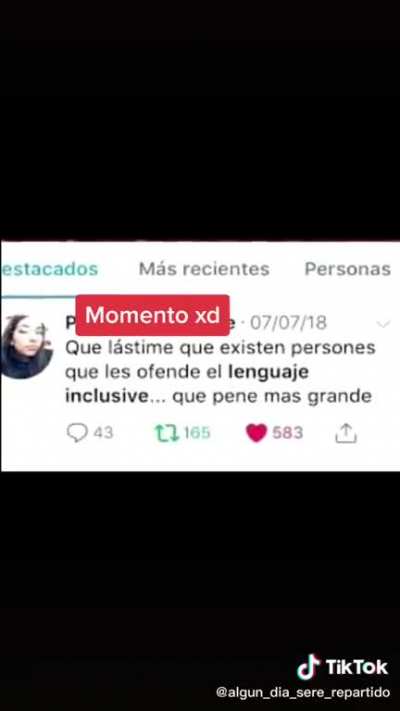 F en el chat