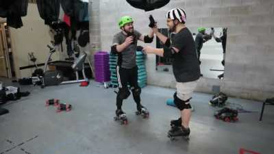 We tried Roller Derby for the first time. It went about as well as you might suspect.