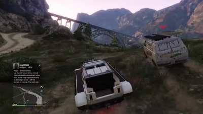 Guy that destroyed my veichle cargo gets within touching distance of his bunker while doing a re-ssuply before taking a swim.