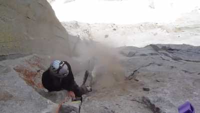 Guy knocks rock off mountain - is "best fucking moment of my life"