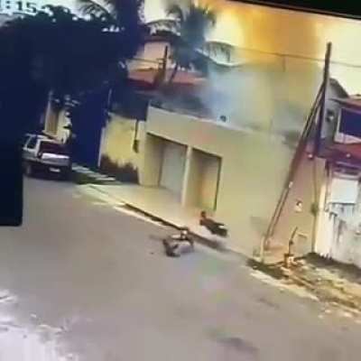 Throwing a cable at live wire