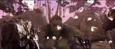 This is a cutscene from the new game Rise of Kong and its hot garbage.