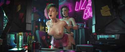 Judy & Futa V (Gifdoozer) [Cyberpunk 2077]
