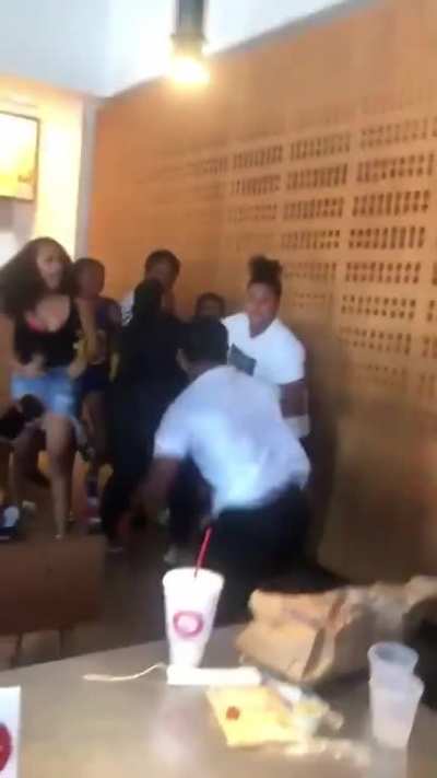 Dude Catches His Ops Inside Chipotle &amp;amp; Flew In With A Flying Elbow!