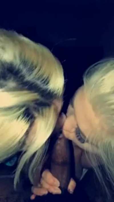 Two hot blondies bring another stranger home