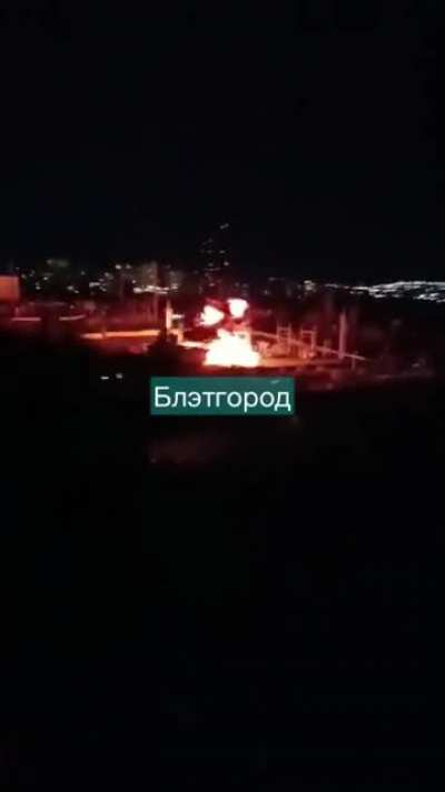 A missile hits an electrical substation in Belgorod, Russia, causing a partial blackout. October 14, 2022