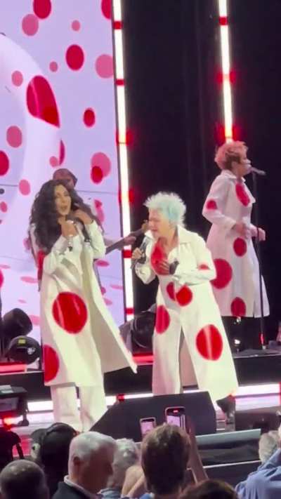 Cher and Cyndi Lauper &ldquo;Girls just wanna have fun&rdquo; at the Hollywood Bowl