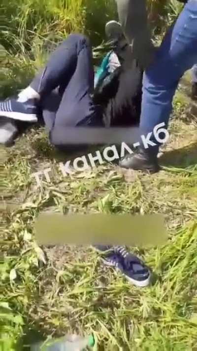 Couple beaten with bats, aparently in Kharkov, Ukraine