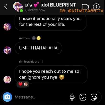 nico is for sure the most roastable friend in muse (found on ig @/aiimiyashita &amp;amp; reposted w/ permission)
