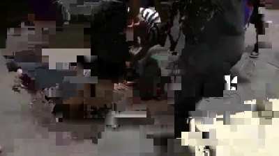 Couple of "funny" pranksters brutally beaten for interrupting a wrestling match.