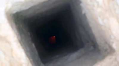 Throwing a molotov down a mine shaft