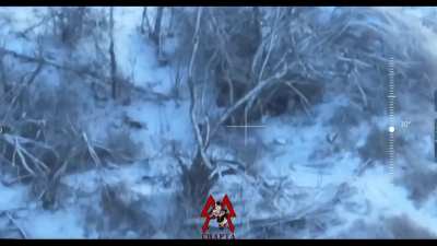 Russian FPV over Ukrainian trenches near Avdiivka (early january)