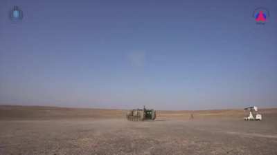 Elbit "Iron Sting" laser guided mortar round test