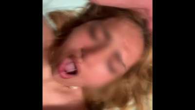 Pin her, face fuck her and spit on her