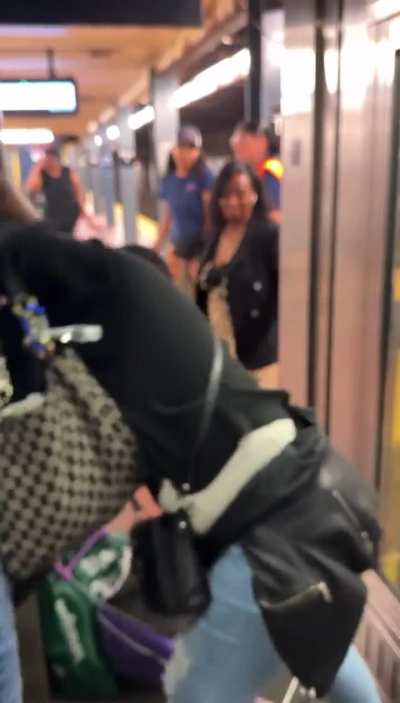 Grown women fight in NYC train station&rsquo;s elevator 