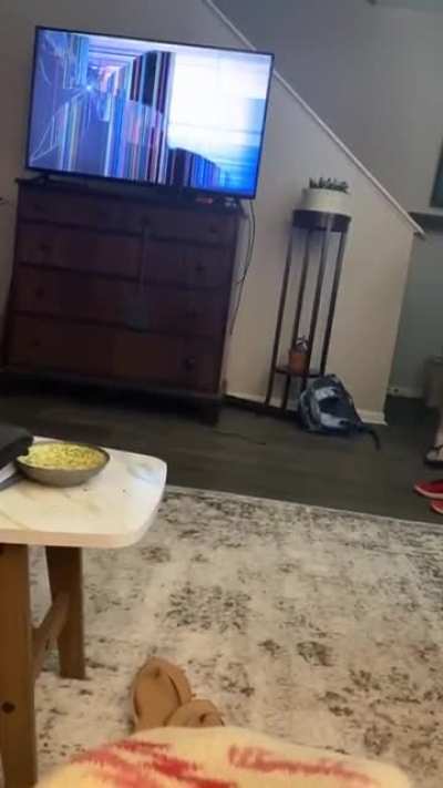 My wife thinks she&rsquo;s sooo funny (broken tv prank)