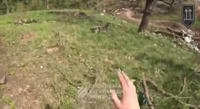 Ukranian Soldiers clear a Russian position and take prisoners around the village of Terny, Donetsk Region