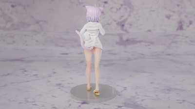 I 3d modeled an Okayu figure for her birthday!
