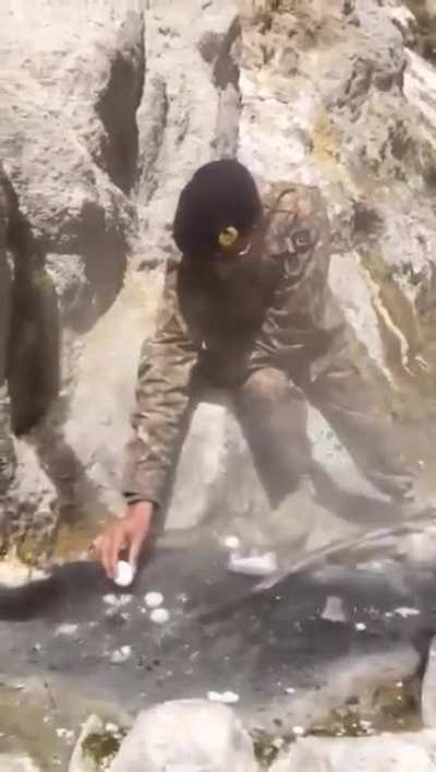 Hot spring in Astore valley Pakistan.