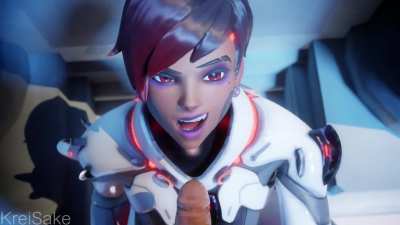 Sombra Deepthroat Creampie (KreiSake)