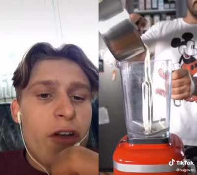 A Quebecer loosing his shit on a video of a guy doing a poutine in a&hellip; Weird way