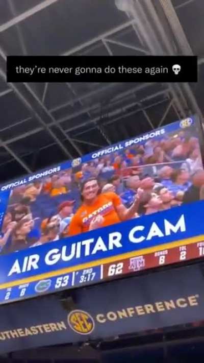 to play the air guitar