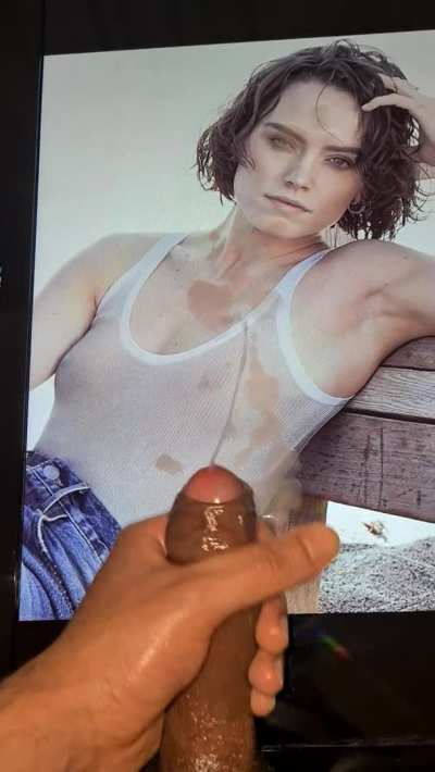 my bud jerkin his huge hard cock 2 daisy Ridley - and huge cum tribute - If u want 2 b fed celebs and porn and show off jerkin over them on a second screen - public or private sessions - add hertsgirls on k1k - second screen required