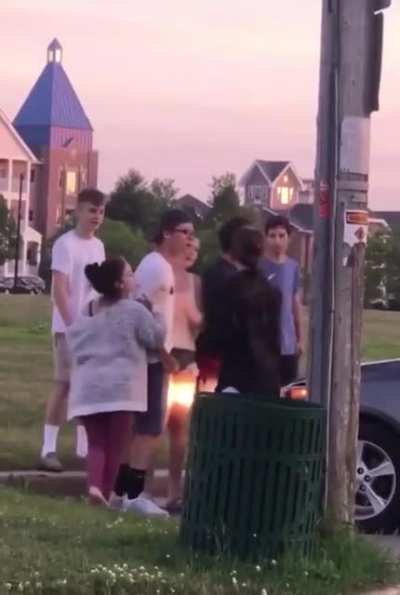 Kyle Rittenhouse punches a girl from behind