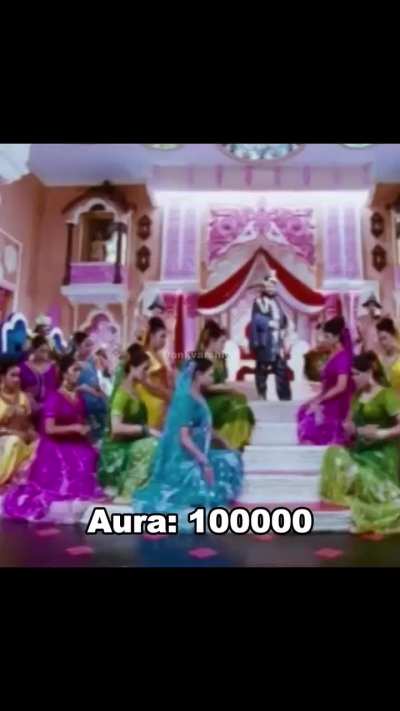 I remember this scene when someone says "Aura" two times. ( AURA AURA)  