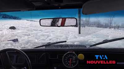 Going ice racing after an unusually warm winter and early spring...