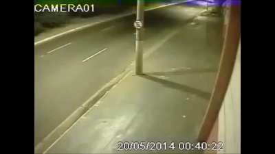 Car crashes into pole