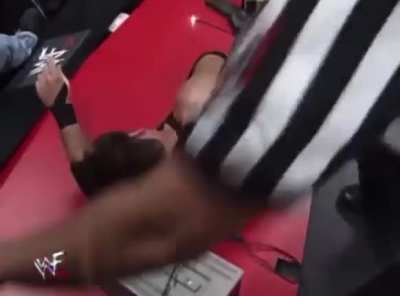 1 Minute Of Vince McMahon Taking Crazy Ass Bumps [Credit: Twitter @mckenzieas93V2]