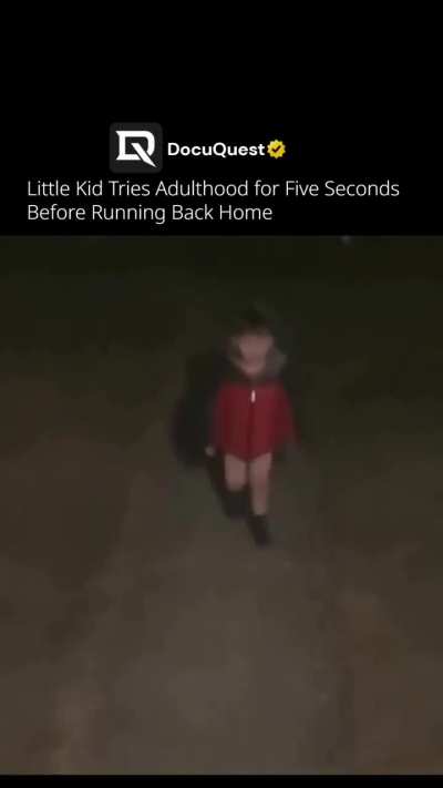 Kid goes outside alone at night to prove he&rsquo;s grown up