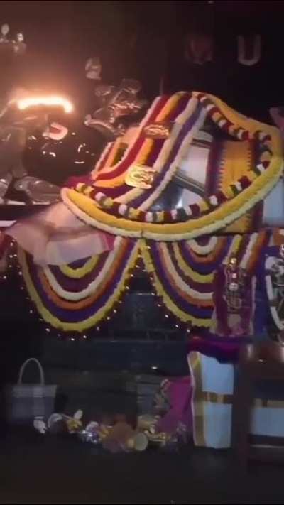 Arati of Lord Ananta Padmanabha Swamy at Bangalore.