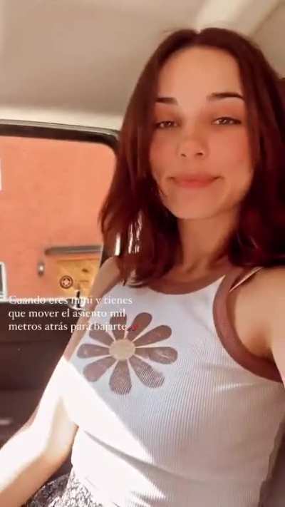 Fiona Palomo in the car