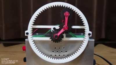 Intermittent motion mechanism using a internal gear