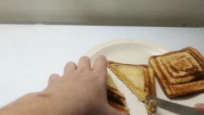 Here is the opening grilled cheese