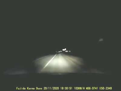 Guy tries to cross the road in the dark and is fatally smashed by a car