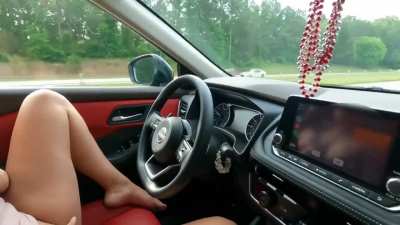 Dared to play with myself while driving&hellip; I have self drive so that helped things out&hellip; but I need more dares for the weekend&hellip; Dare me! [f] 